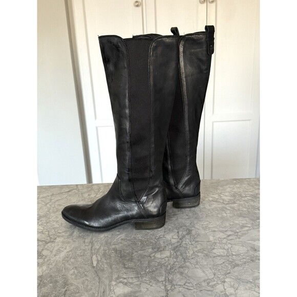 Sam Edelman Paradox  Lack Leather Riding Boots  Sz 7.5 - Picture 3 of 7